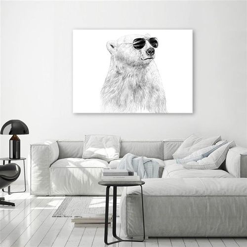 Deco Panel, Niedźwiedź na białym tle 60x40 na Arena.pl