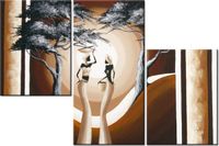 60 90CM OBRAZ 3 ELEM SPACER O ZACHODZIE SŁOŃCA ŚCIENNY DRUK PŁÓTNO