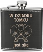 GRAWEROWANA Piersiówka 180 ml personalizowany prezent dla dziadka