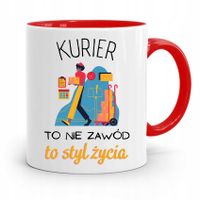 Kubek Czerwony Dla Kuriera To Styl Życia Prezent Z Nadrukiem Ze Zdjęciem