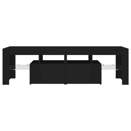 Szafka pod TV z oświetleniem LED, czarna, 140x36,5x40 cm na Arena.pl