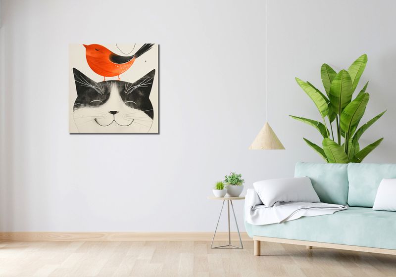 Obraz 70x70cm Pyzaty Przyjaciel zdjęcie 2