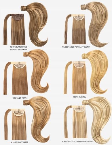 DOCZEPIANY KUCYK 50cm TRESKA ogon koński dopinka kitka 17 KOLORÓW doczepy na Arena.pl