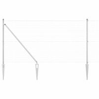 Ogrodzenie z słupkami Srebrny 1.4 x 10 m Stal