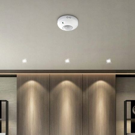 CZUJNIK RUCHU ZMIERZCHU natynkowy LED sufitowy PIR na Arena.pl