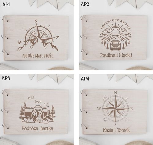 DREWNIANY ALBUM NA ZDJĘCIA PERSONALIZOWANY GRAWER na Arena.pl