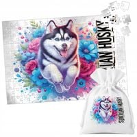 PUZZLE TRADYCYJNE - PIES PSY PIESEK RASA HUSKY SYBERYJSKI - 70 el