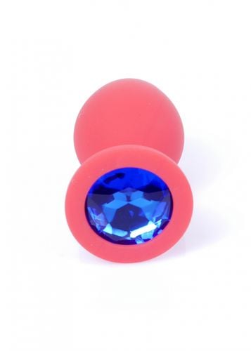 plug jewellery red silicon plug medium  blue diamond na Arena.pl