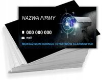 Wizytówki reklamowe 200 szt różne wzory MONITORING SYSTEMY ALARMOWE