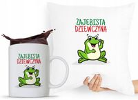 Zestaw Poduszka + Kubek Prezent Dla Dziewczyny Z Nadrukiem Ze Zdjęciem