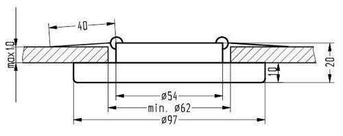 SAK-04 AL/AM 5W LED cob 230V opr. strop. stała okrągła szkło akrylowe bursz na Arena.pl