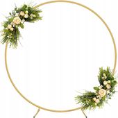 DUŻE ZŁOTE KOŁO 2,4m NA BALONY STOJAK BALONOWY STELAŻ METALOWY ŚLUB IMPREZA