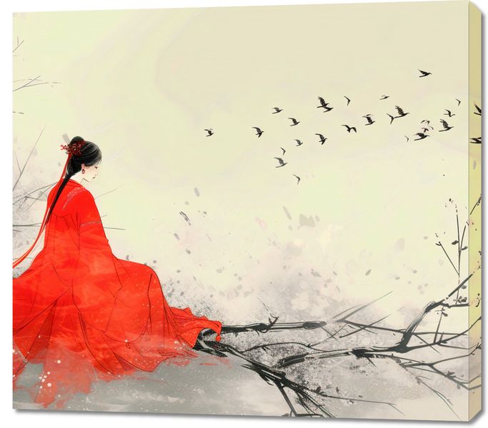 Obraz 100x90cm Diva Na Gałęzi zdjęcie 1