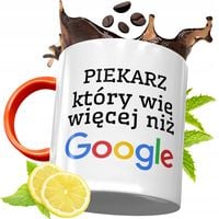 Kubek Pomarańczowy Dla Piekarza Prezent Z Nadrukiem Ze Zdjęciem