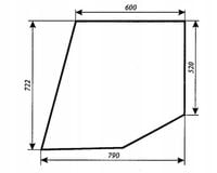 Szyba drzwi górna - drzwi górne Massey Ferguson MF-255 kabina Luboń