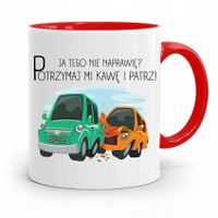 Kubek Czerwony Dla Mechanika Ja Tego Nie Naprawię? Z Nadrukiem Ze Zdjęciem