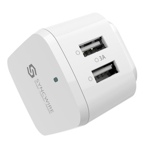 Syncwire - ładowarka sieciowa na 2 porty USB (biała) na Arena.pl