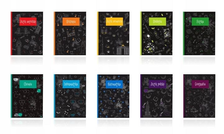 KOMPLET 10 ZESZYTÓW ZE ŚCIĄGĄ A5/60K ŚCIĄGA KOLOROWA 60 KARTEK zdjęcie 10