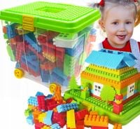 Klocki konstrukcyjne K2 - BIG kuferek z podstawą do budowania j. zieleń, 2+