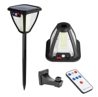 Lampa ogrodowa solarna wbijana lub kinkiet led 2 sposoby instalacji