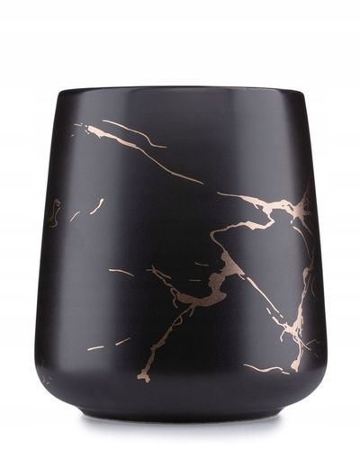 Komplet łazienkowy Sally Black Gold zestaw 3 el dozownik mydelniczka GLAM na Arena.pl