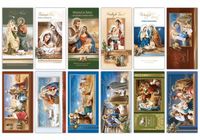 10 szt. kartki świąteczne bożonarodzeniowe szopka