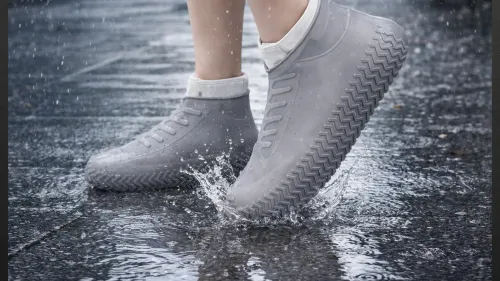 Silikonowe ochraniacze na buty wodoodporne nakładki przeciwdeszczowe guma l na Arena.pl