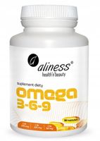 Aliness OMEGA 3 6 9 NATURALNE Olej Lniany DHA EPA