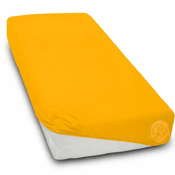 Prześcieradło bawełniane JERSEY 200x220cm POMARAŃCZ zdjęcie 1