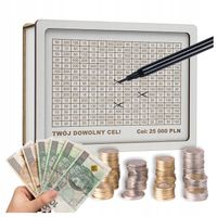 Skarbonka Wykreślana Wykreślanka Wyzwanie Prezent Personalizowana Biała