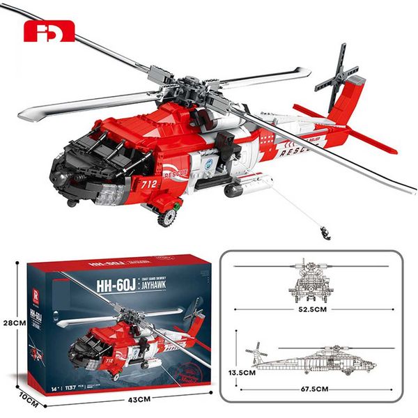 Zestaw Klocków Helikopter Hh-60J 1137El. zdjęcie 1