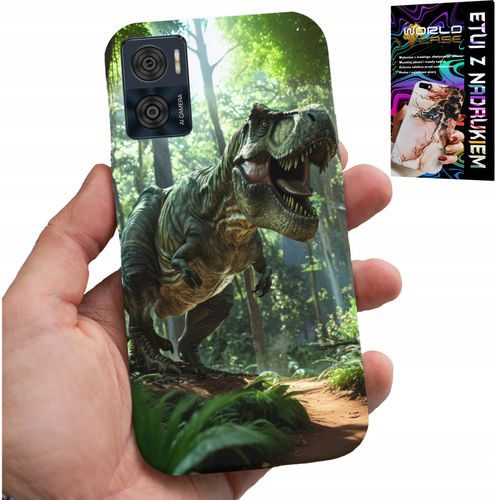 ETUI DO MOTOROLA MOTO E22 / E22I - DINO DINOZAUR TYRANOZAUR CASE + SZKŁO na Arena.pl