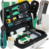 ZESTAW TESTER KABLI ZACISKARKA RJ 45 WTYK RJ45 NARZĘDZIA SIECIOWE ŚCIĄGACZ