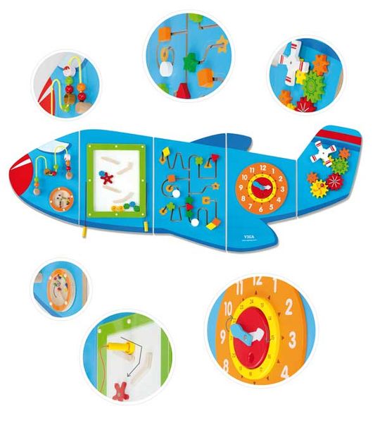 VIGA Sensoryczna Tablica Manipulacyjna - Samolot zdjęcie 1