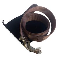 Pasek męski nylonowy brązowy klamra zaciskowa