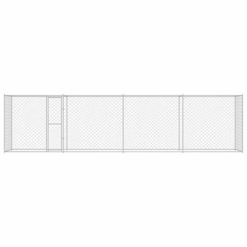Klatka dla psa Srebrny 800 x 200 x 256 cm Stal Galwanizowana na Arena.pl