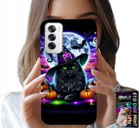 ETUI DO OPPO RENO12 5G - CZARNY KOTEK HALLOWEEN SALEM DYNIA WZORY