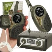 Walkie Talkie krótkofalówka zestaw z centralą dla dzieci khaki