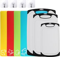 Gifcomda Zestaw Białych Plastikowych Desek do Krojenia 4 Deski