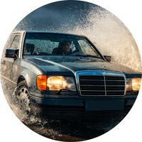 Opłatek na tor Mercedes W 124 Samochód Auto Bryka Fura Urodziny 18 30 40 50