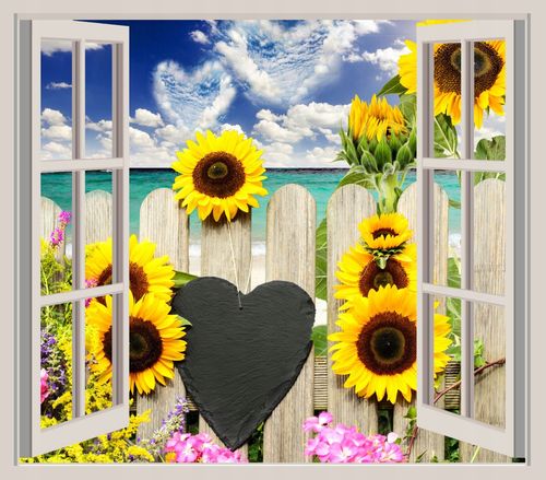 FOTOTAPETA 3D OKNO widok ocean delfiny woda morze na Arena.pl