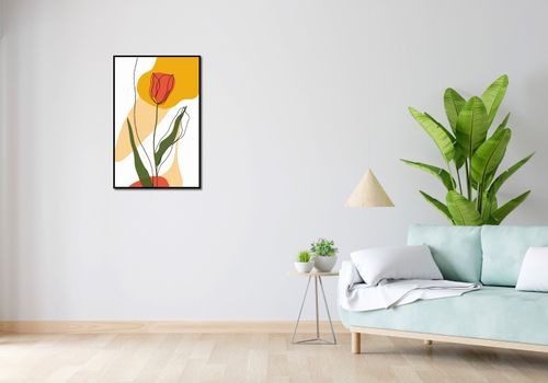 Plakat 53x81cm Przerysowany Tulipan na Arena.pl