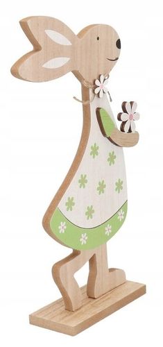 ZAJĄC ZAJĄCZEK WIELKANOCNY DREWNIANY DUŻY FIGURKA na Arena.pl