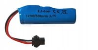 Pakiet Li-ion 3,7V 14500/ 500mAh JST SM, Akumulator + Ładowarka USB
