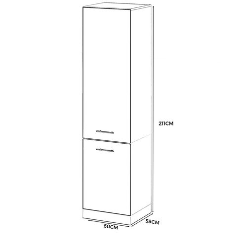 Słupek Kuchenny Stojący 60cm Szafka Cargo S60 Spremium Biały Połysk na Arena.pl