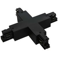 Krzyżowy X-ŁĄCZNIK szynoprzewodu HT4-J04-BK Italux do 3-fazowej szyny natynkowej 230V czarny