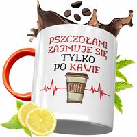 Kubek Pomarańczowy Dla Pszczelarza Prezent Z Nadrukiem Ze Zdjęciem
