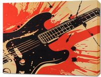 Obraz 90x70cm Gitara Elektryczna