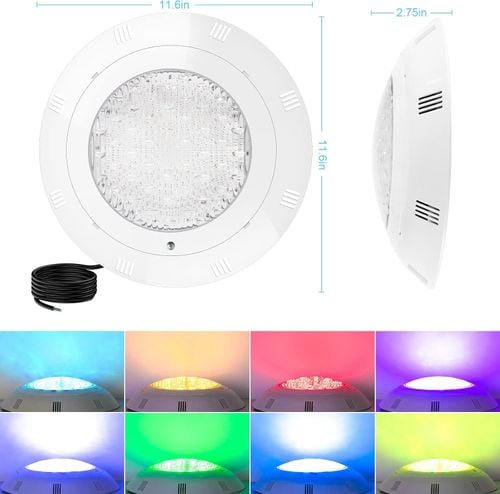 Podwodne oświetlenie basenowe Kingwen LED RGBW 38 W P IP68 12 V z pilotem na Arena.pl