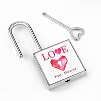 Kłódka miłości z NADRUKIEM zdjęcia dla zakochanych